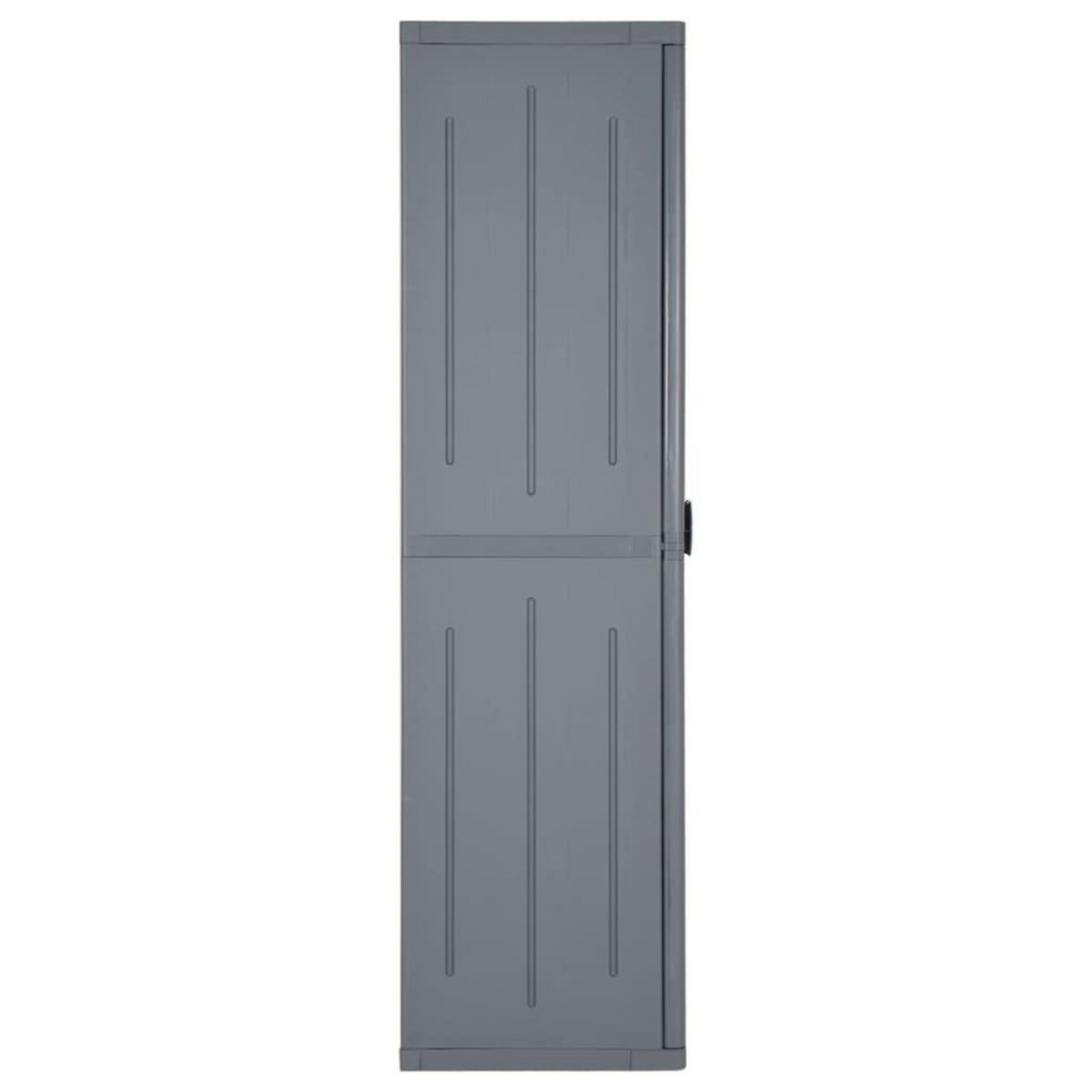 VIDAXL Armoire de rangement de jardin gris 65x45x172 cm PP rotin