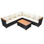Voir la diapositive 3 : VIDAXL Salon de jardin 5 pcs avec coussins resine tressee noir