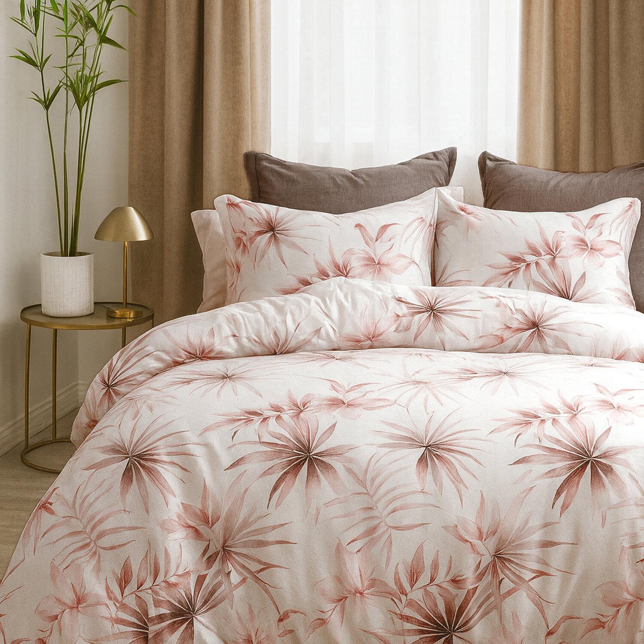 Voir la diapositive 1 : Home collection Parure housse de couette en polycoton Lysandre