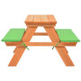 Voir la diapositive 2 : VIDAXL Table de pique-nique pour enfants avec bancs 89x79x50 cm Sapin