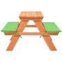 Voir la diapositive 2 : VIDAXL Table de pique-nique pour enfants avec bancs 89x79x50 cm Sapin