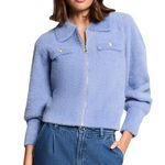 MORGAN Gilet Zippé  Femme Morgan DOMI. Coloris disponibles : Bleu