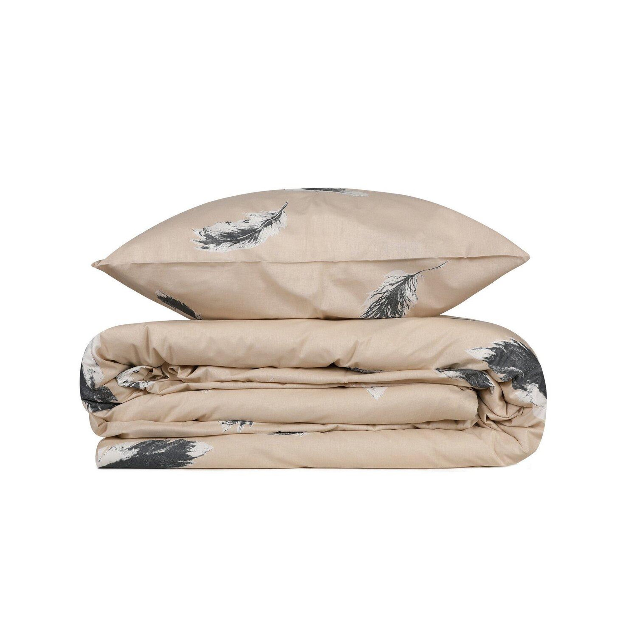 Voir la diapositive 3 : Home collection Parure housse de couette avec taie(s) 100 % coton Feather