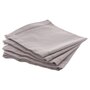 Voir la diapositive 1 : ATMOSPHERA Lot de 4 Serviettes de Table  Chambray  40x40cm Gris Clair
