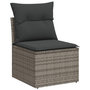 Voir la diapositive 4 : VIDAXL Salon de jardin avec coussins 12 pcs gris resine tressee