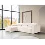 Voir la diapositive 2 : BEST MOBILIER Felix - canapé modulable d'angle gauche 4 places en tissu texturé
