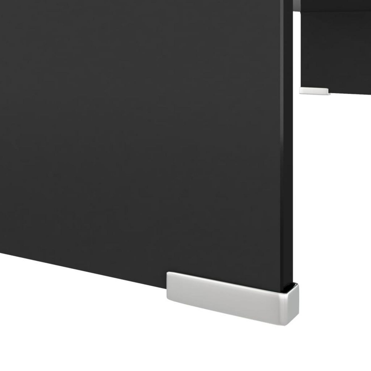 VIDAXL Meuble TV/support pour moniteur 80x30x13 cm verre noir