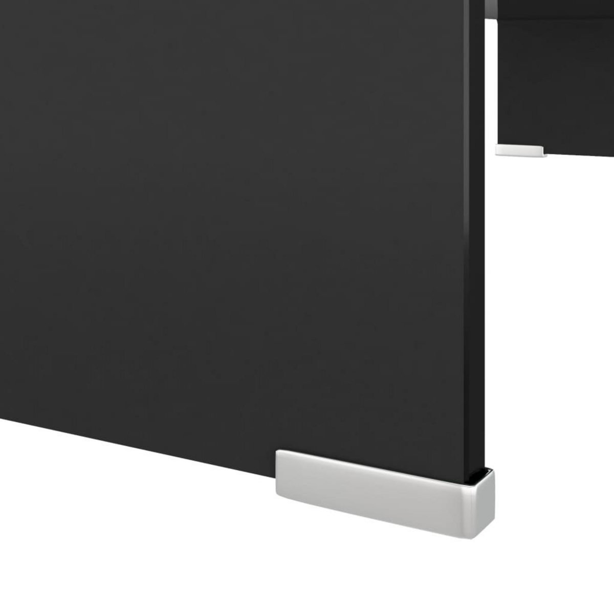 VIDAXL Meuble TV/support pour moniteur 80x30x13 cm verre noir