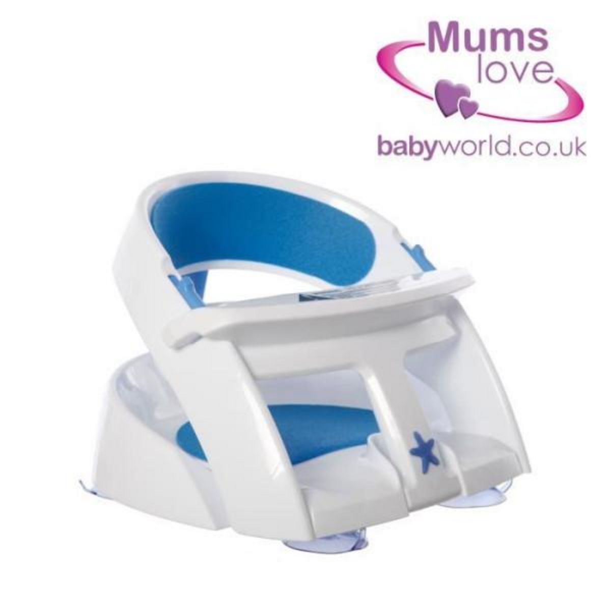 MARKET24 Transat - Anneau Siege de bain - DREAMBABY - Super confortable - Indicateur de détection de chaleur - 6 a 24 mois jusqu'a 13 kg - Blanc