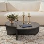 Voir la diapositive 2 : CONCEPT USINE Table basse ronde podium anthracite 90cm VARI