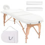 Voir la diapositive 1 : VIDAXL Table de massage pliable 4 cm d'epaisseur et 2 traversins Blanc