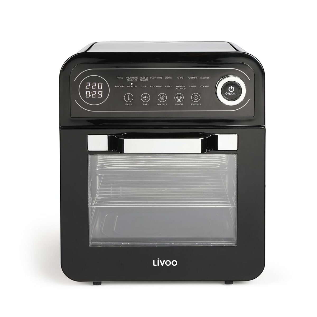 LIVOO Four à air chaud 12l 1600w noir - doc255