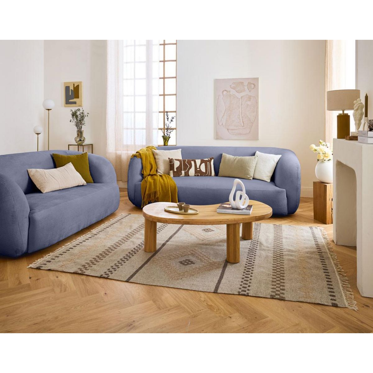 LISA DESIGN Ernee - canapé 2 places - en velours