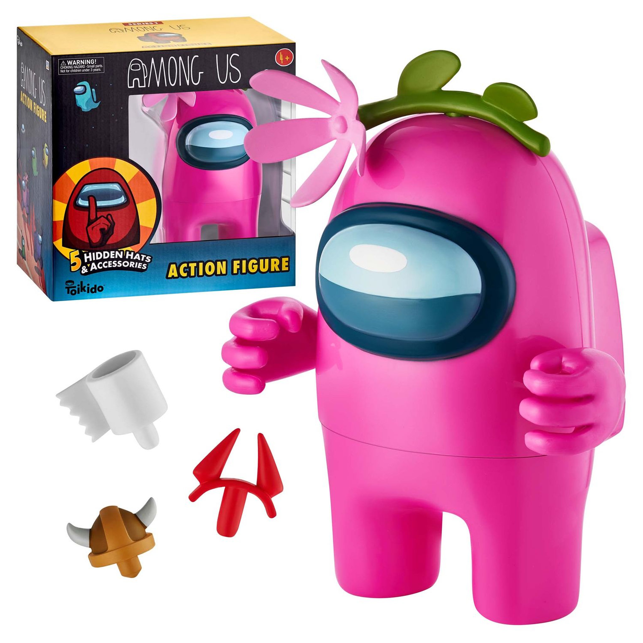 Voir la diapositive 1 : TOMY Among Us Pack de 1 Maxi figurine de 17 cm Rose