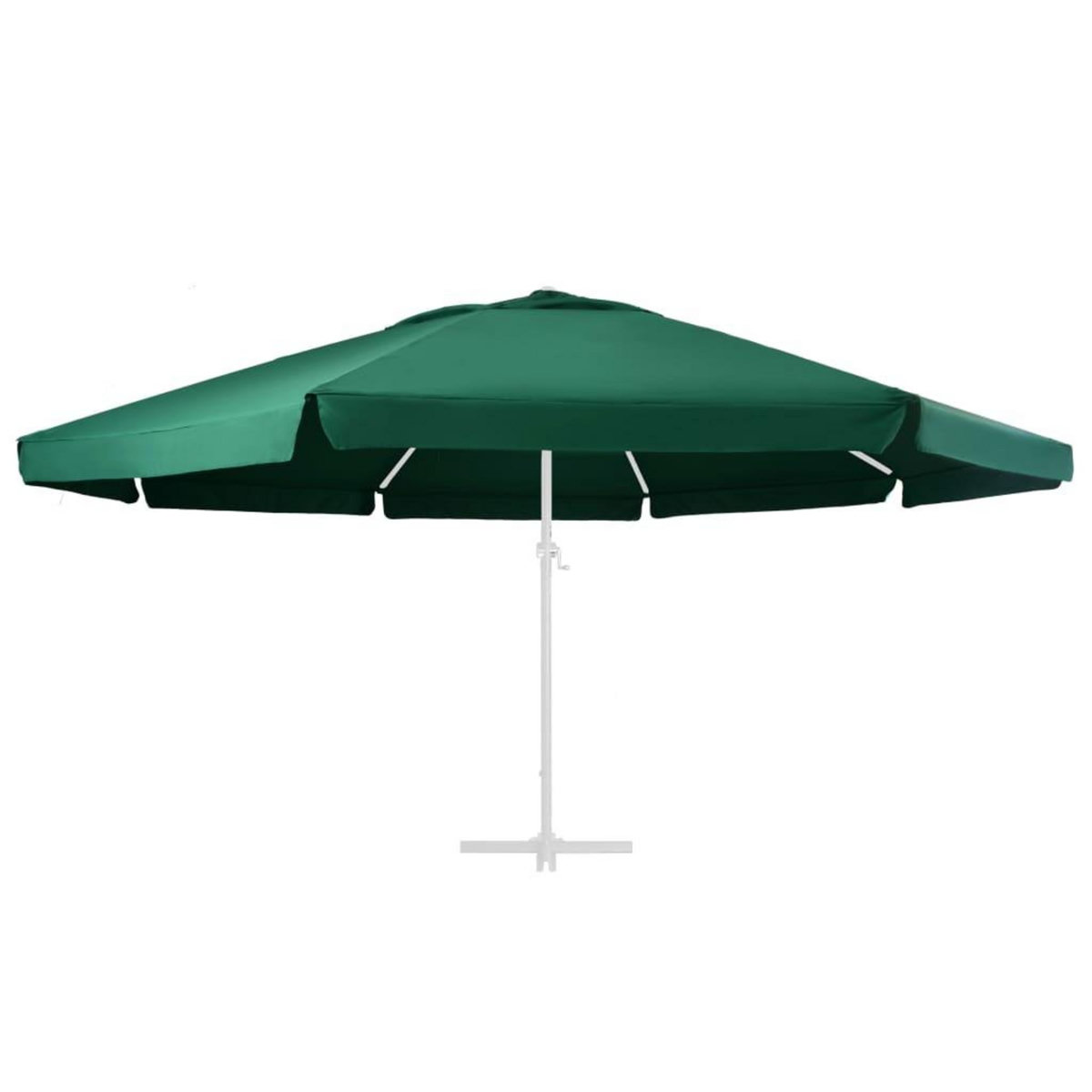 VIDAXL Tissu de remplacement pour parasol d'exterieur Vert 610 cm