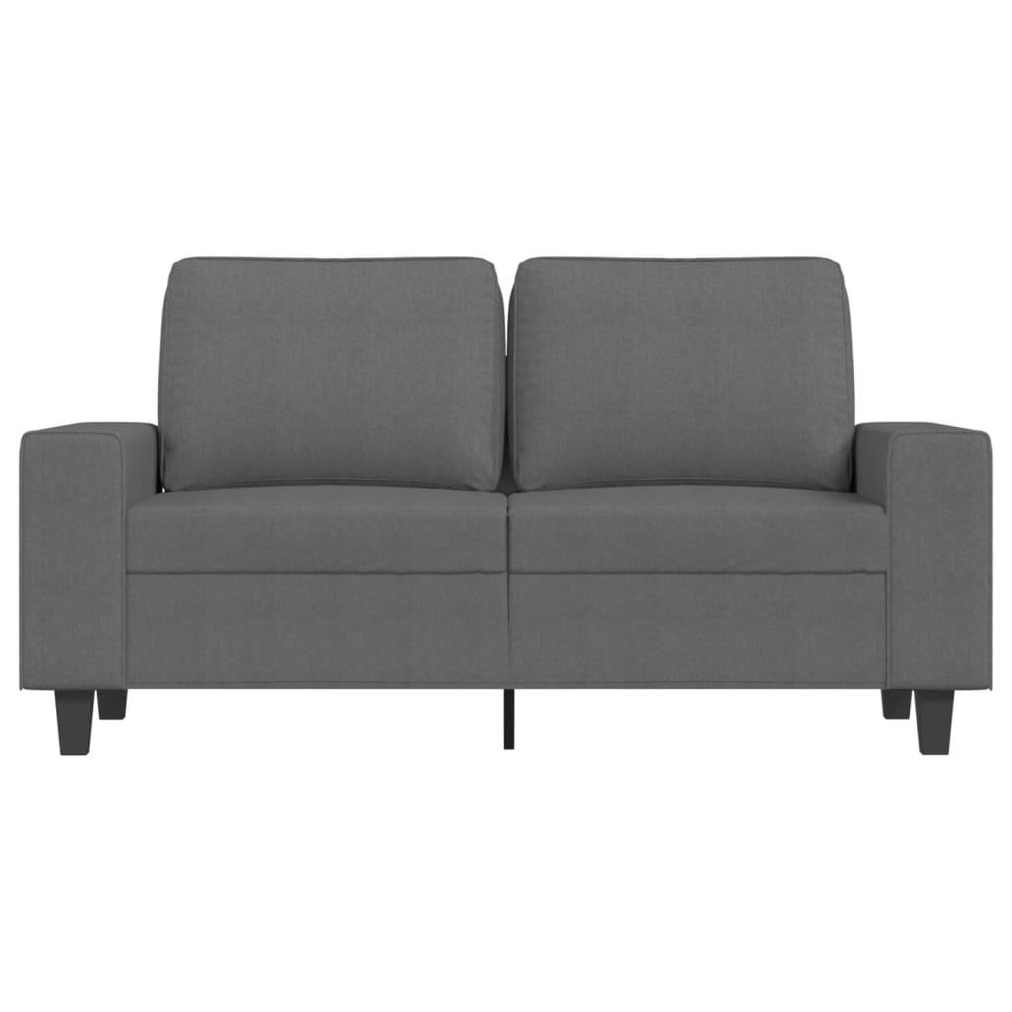 Voir la diapositive 3 : VIDAXL Canape a 2 places Gris fonce 120 cm Tissu