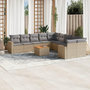 Voir la diapositive 1 : VIDAXL Salon de jardin et coussins 11 pcs melange beige resine tressee