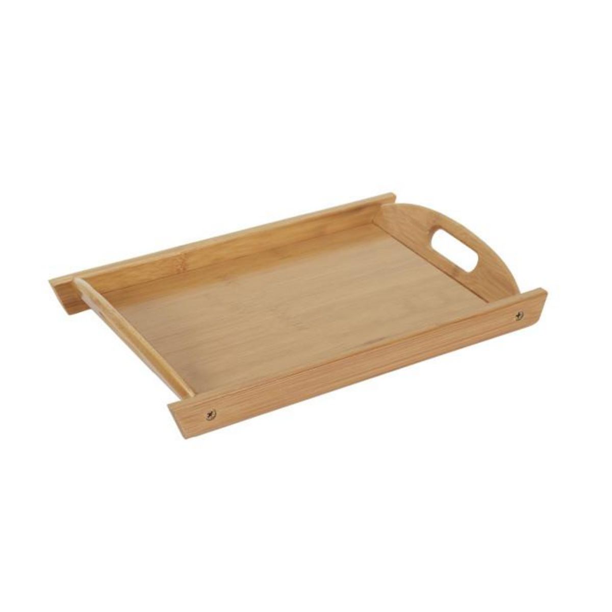 Paris Prix Lot de 3 Plateaux de Service  Bambou  52cm Beige