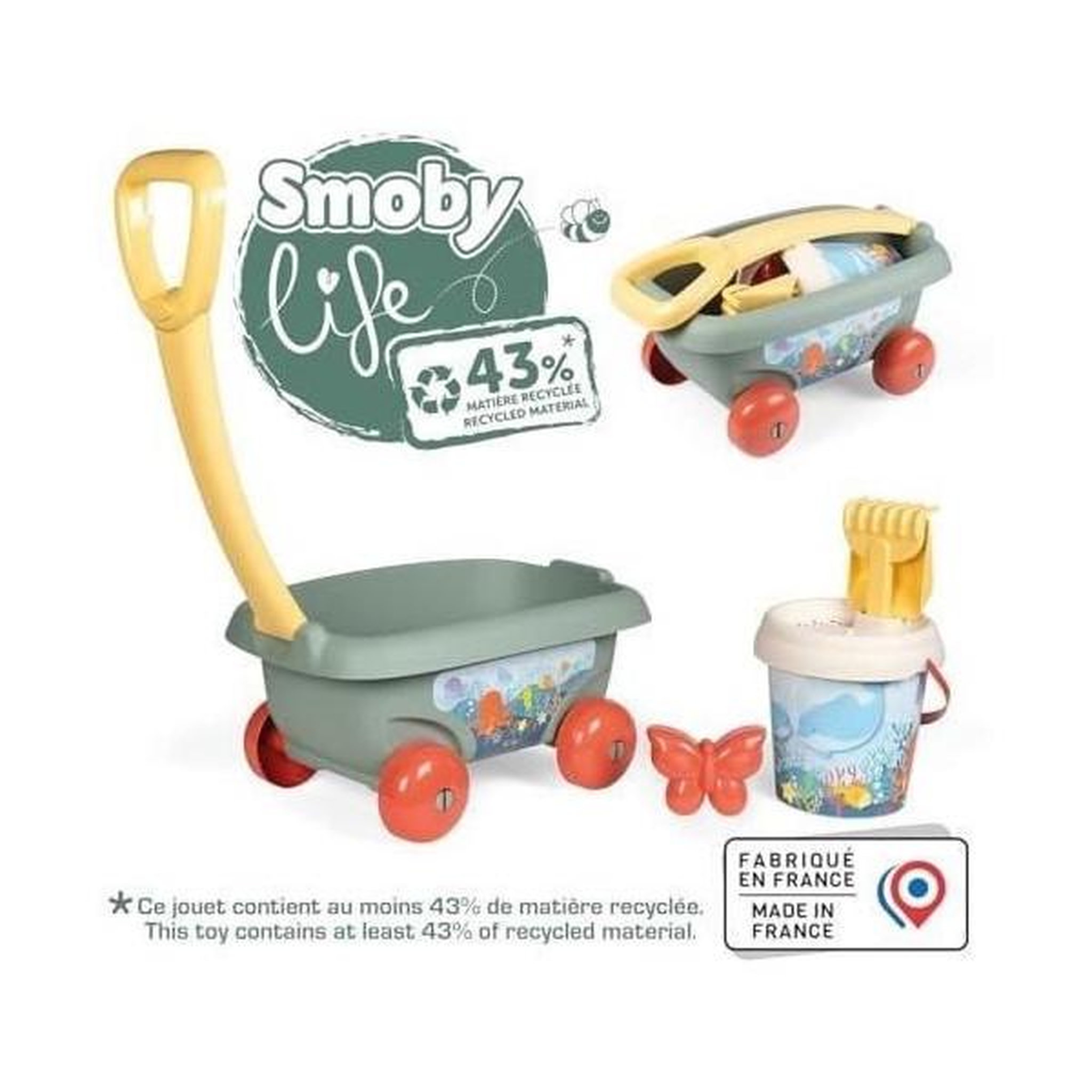 Voir la diapositive 4 : SMOBY SMOBY - SMOBY Life - Chariot de Plage Garni