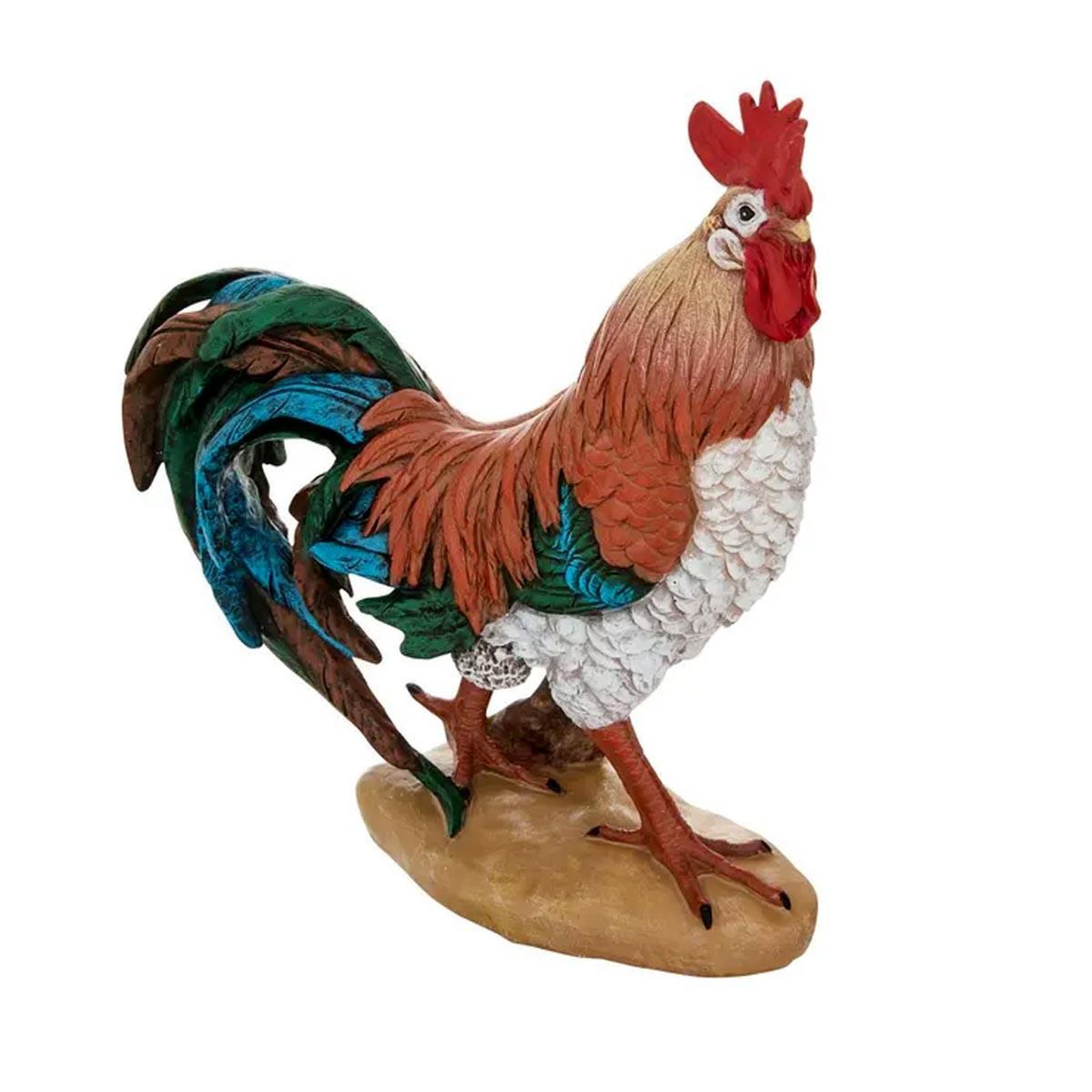 ATMOSPHERA Statuette déco coq en résine  isac  31cm multicolore