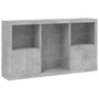 Voir la diapositive 3 : VIDAXL Buffet avec lumieres LED gris beton 181,5x37x100 cm
