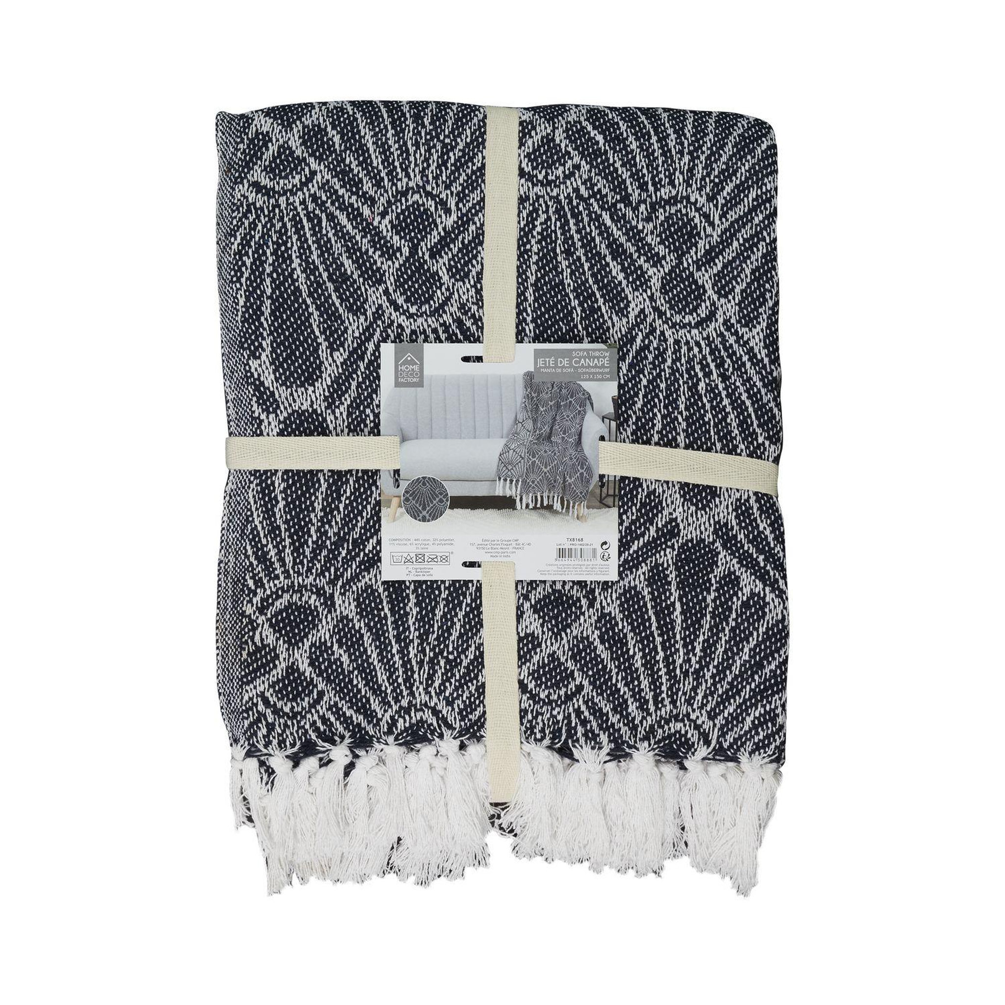 Voir la diapositive 3 : TOILINUX Plaid jacquard