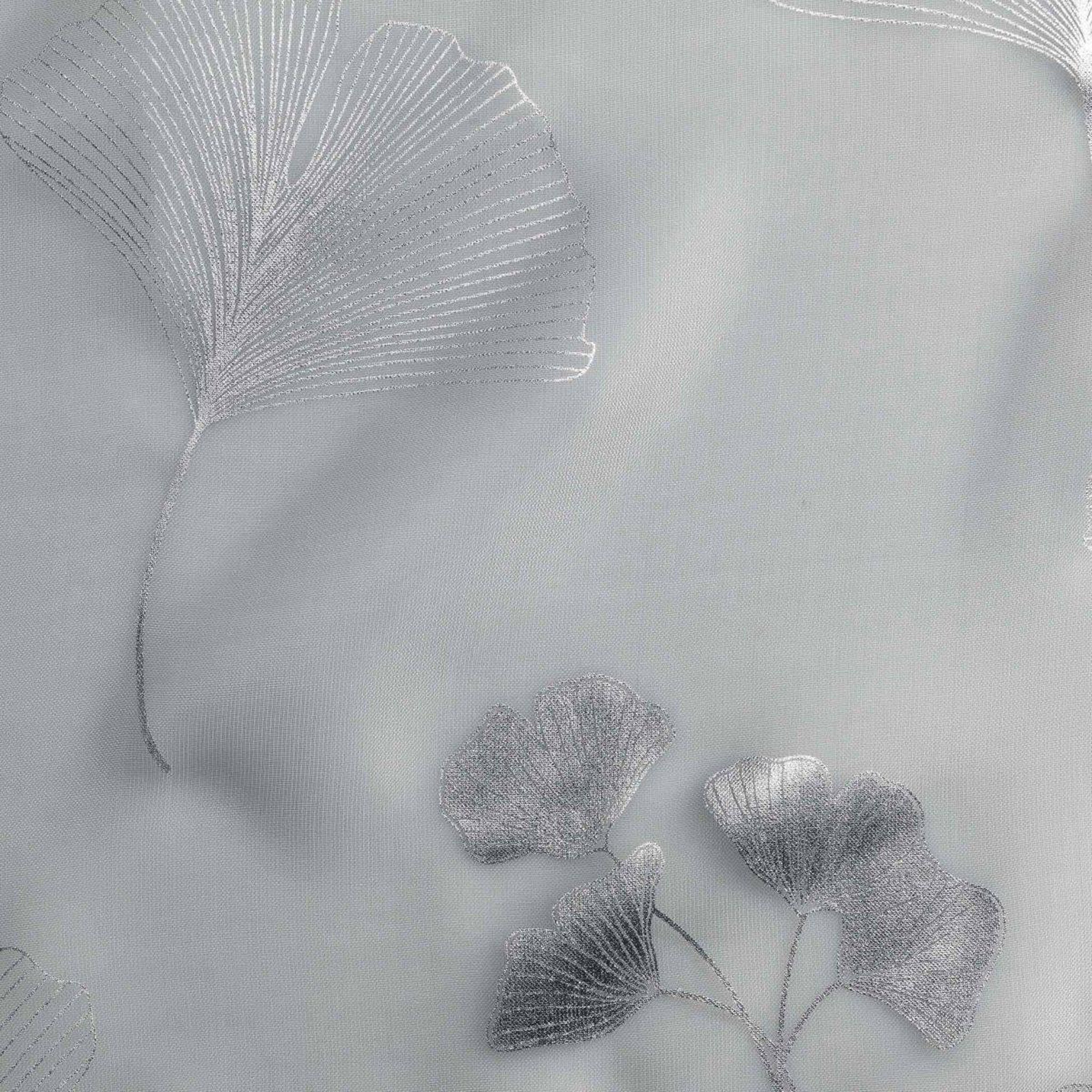 Voir la diapositive 3 : Douceur d'Intérieur Rideau voilage à œillets  bloomy  140x280cm gris