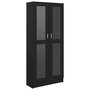 Voir la diapositive 2 : VIDAXL Armoire a vitrine Noir 82,5x30,5x185,5 cm Bois d'ingenierie