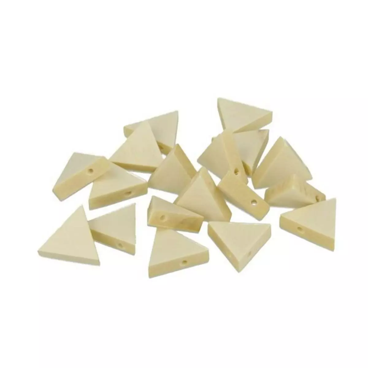 Artemio 20 perles en bois triangles 20 x 17 mm