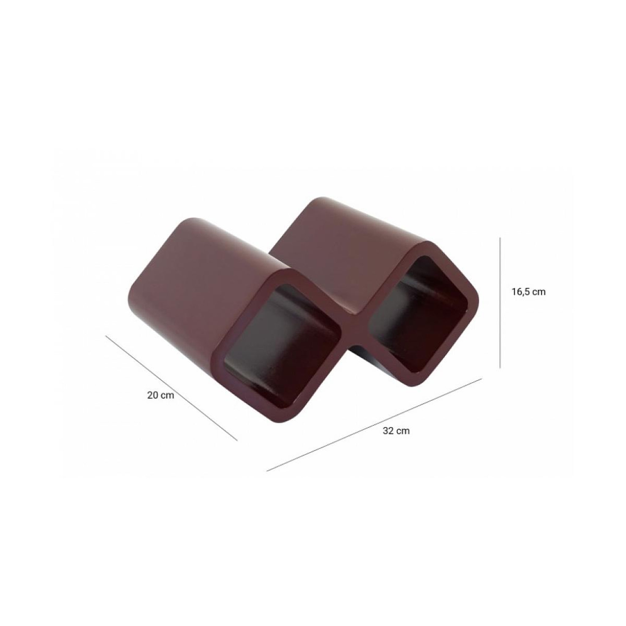 Voir la diapositive 3 : HomeStyle4U Etagere mur cubes Bouteilles de vin brun fonce