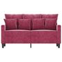 Voir la diapositive 3 : VIDAXL Canape a 2 places Rouge bordeaux 120 cm Velours