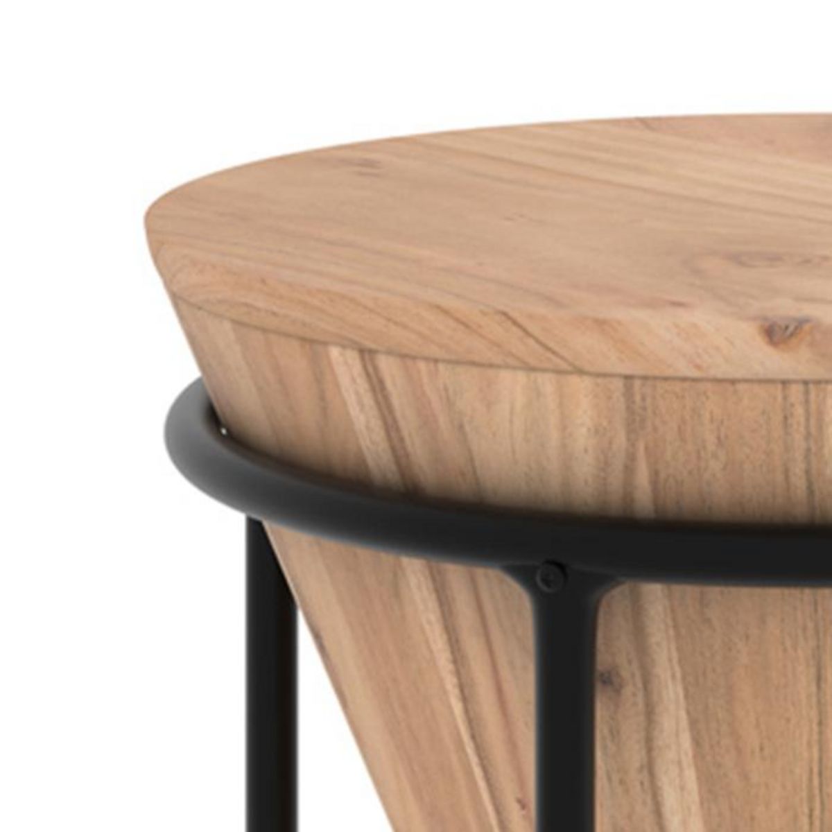 Rendez vous déco Grande sellette en bois d'accacia et métal D41 cm - Mafana