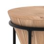Voir la diapositive 6 : Rendez vous déco Grande sellette en bois d'accacia et métal D41 cm - Mafana