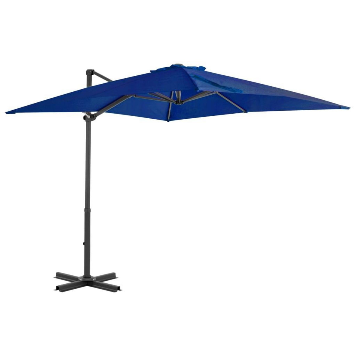 VIDAXL Parasol de jardin en porte-a-faux mat en aluminium bleu azure