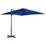 Voir la diapositive 1 : VIDAXL Parasol de jardin en porte-a-faux mat en aluminium bleu azure