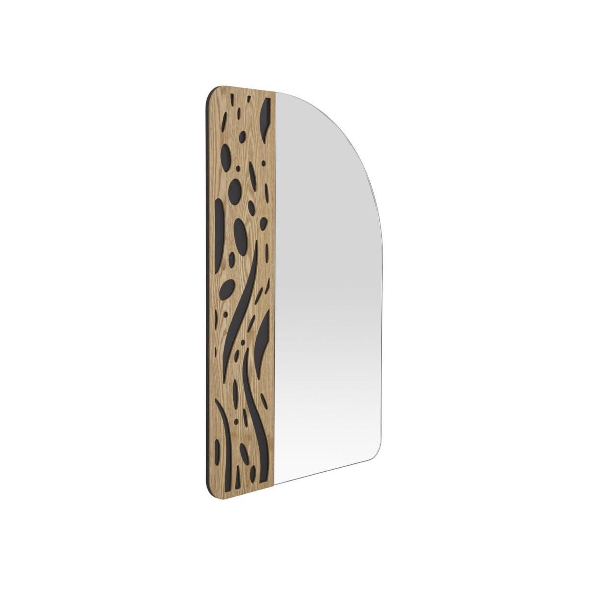 Voir la diapositive 2 : Paris Prix Miroir mural déco  terry  90cm naturel & noir