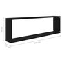 Voir la diapositive 6 : VIDAXL Etageres cube murales 4 pcs noir 100x15x30 cm bois d'ingenierie