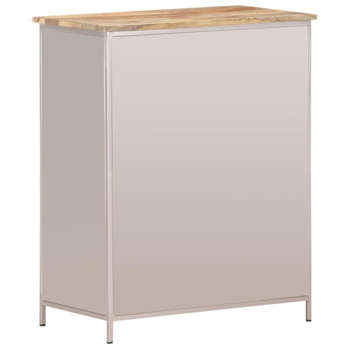 VIDAXL Buffet 60x35x75 cm Bois de manguier brut et fer
