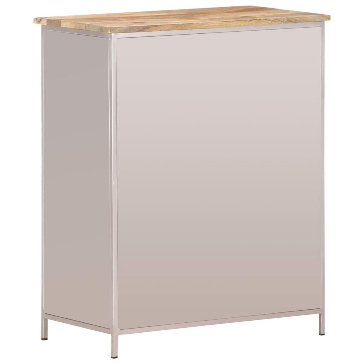 VIDAXL Buffet 60x35x75 cm Bois de manguier brut et fer