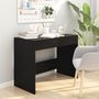 Voir la diapositive 3 : VIDAXL Bureau Noir 101x50x76,5 cm Bois d'ingenierie
