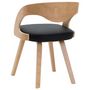Voir la diapositive 5 : VIDAXL Chaises a manger lot de 6 noir bois courbe et similicuir