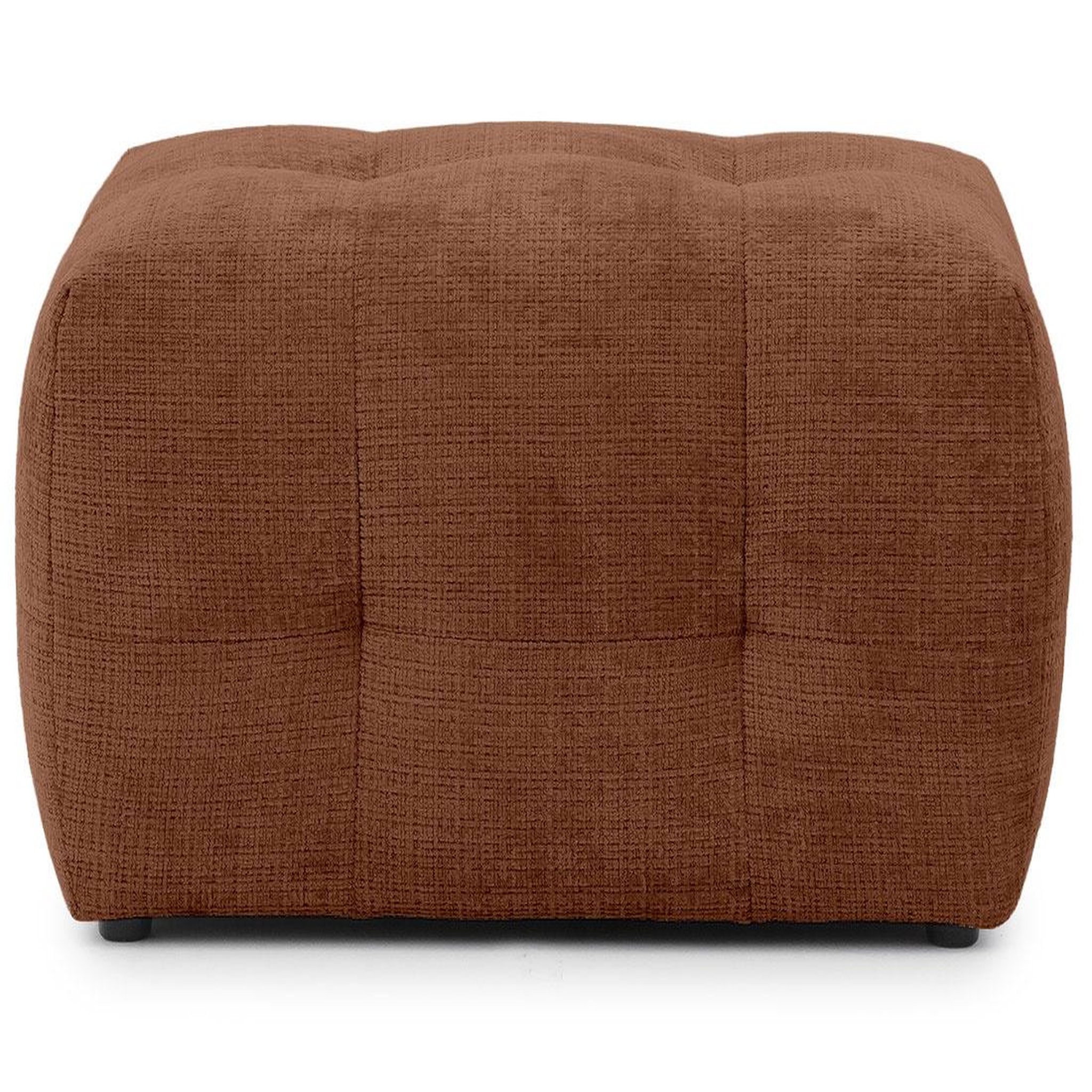 Voir la diapositive 2 : BEST MOBILIER Diane - pouf en velours texturé