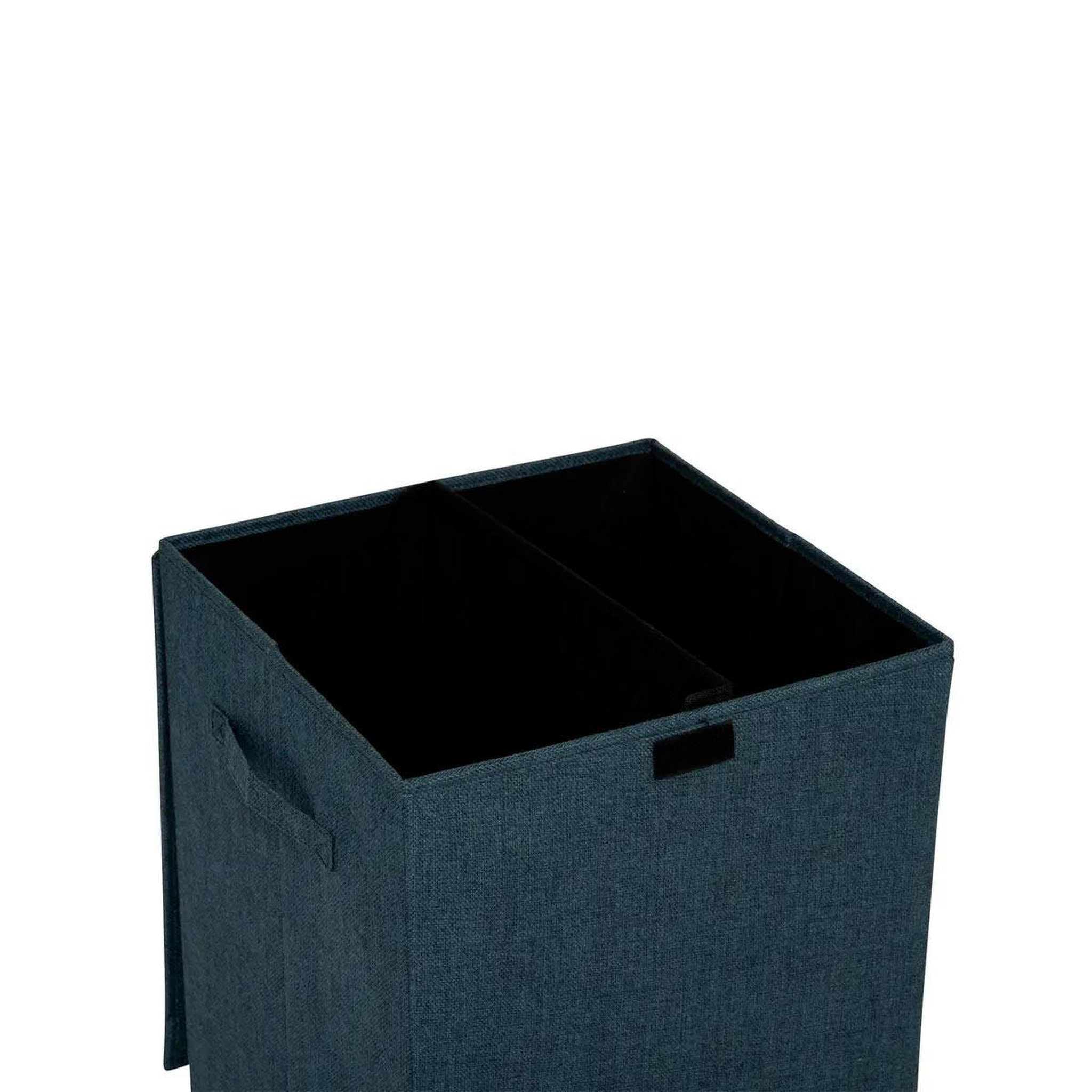 Voir la diapositive 4 : FIVE Panier à linge avec séparateur  colors  74l bleu pétrole
