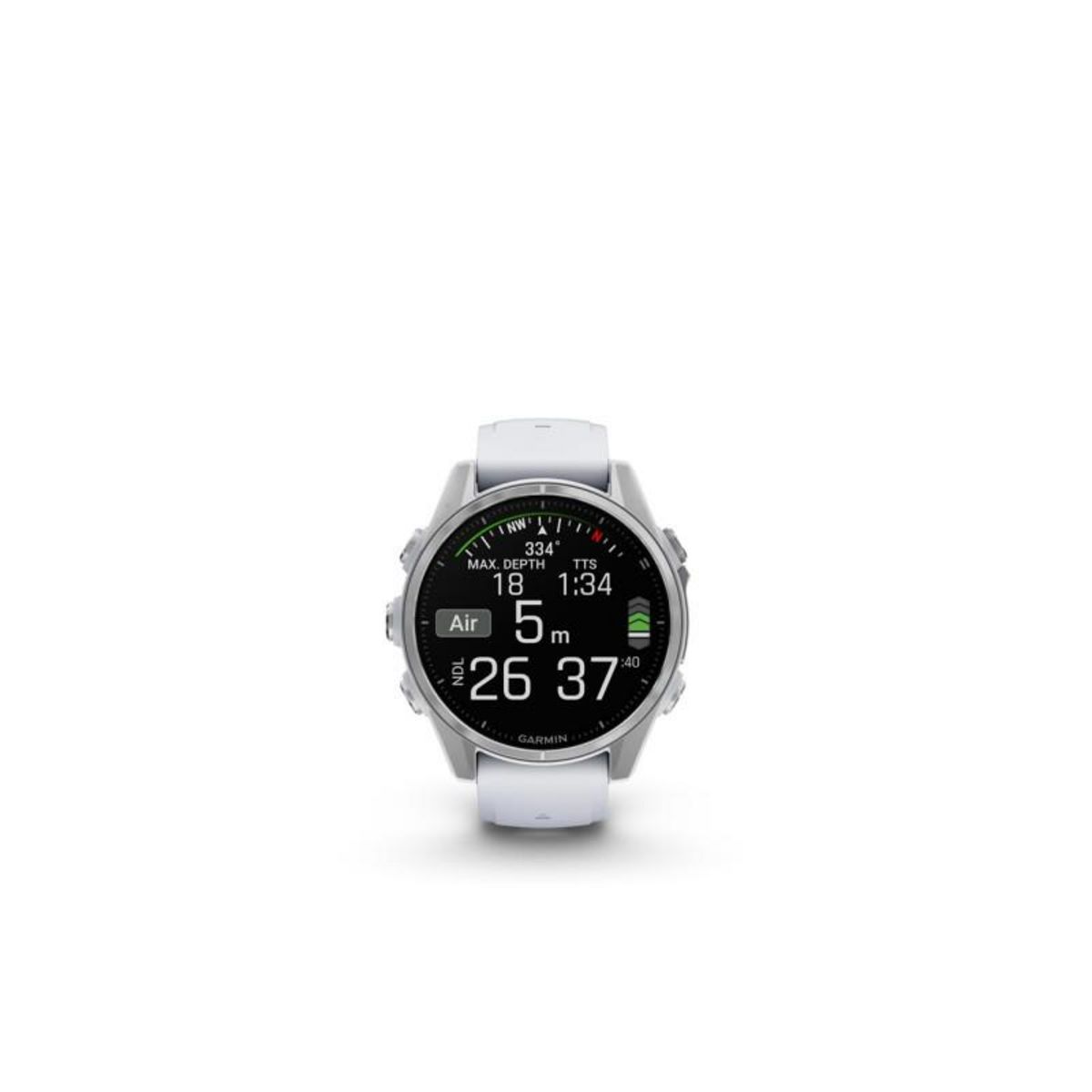 GARMIN Montre connectée Garmin fenix8 AMOLED 43mm Acier Silver avec bracelet blanc