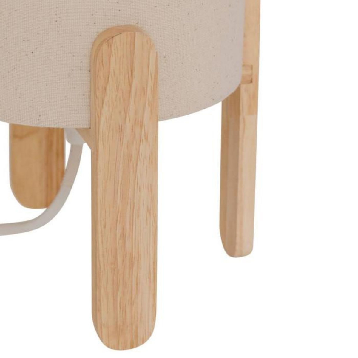 ATMOSPHERA Lampe à Poser en Bois  Rafa  37cm Beige