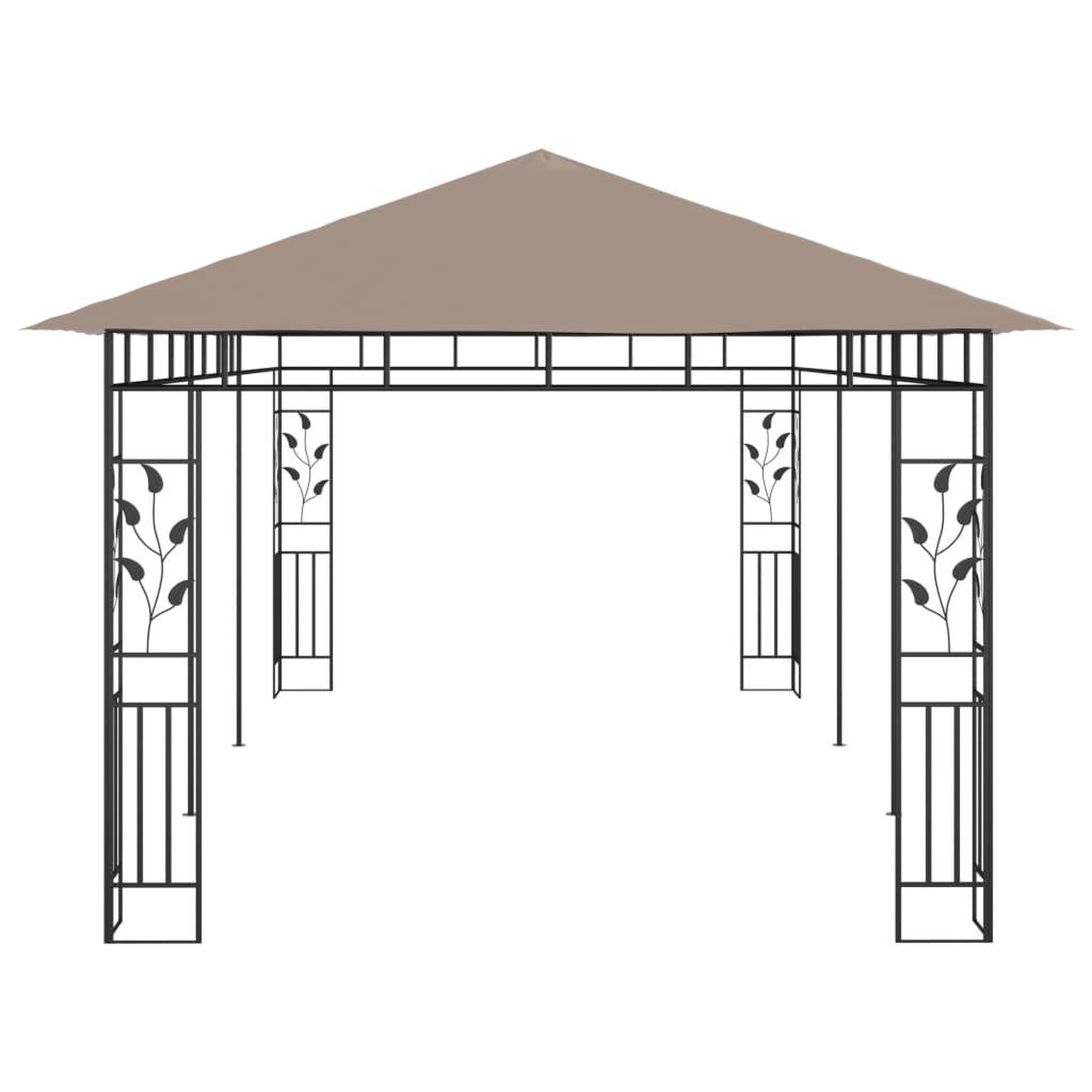 Voir la diapositive 4 : VIDAXL Belvedere avec moustiquaire 6x3x2,73 m Taupe 180 g/m^2