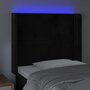 Voir la diapositive 4 : VIDAXL Tete de lit a LED Noir 83x16x118/128 cm Velours