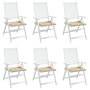 Voir la diapositive 4 : VIDAXL Coussins de chaise jardin lot de 6 beige 40x40x3cm tissu oxford