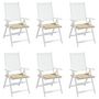 Voir la diapositive 4 : VIDAXL Coussins de chaise jardin lot de 6 beige 40x40x3cm tissu oxford
