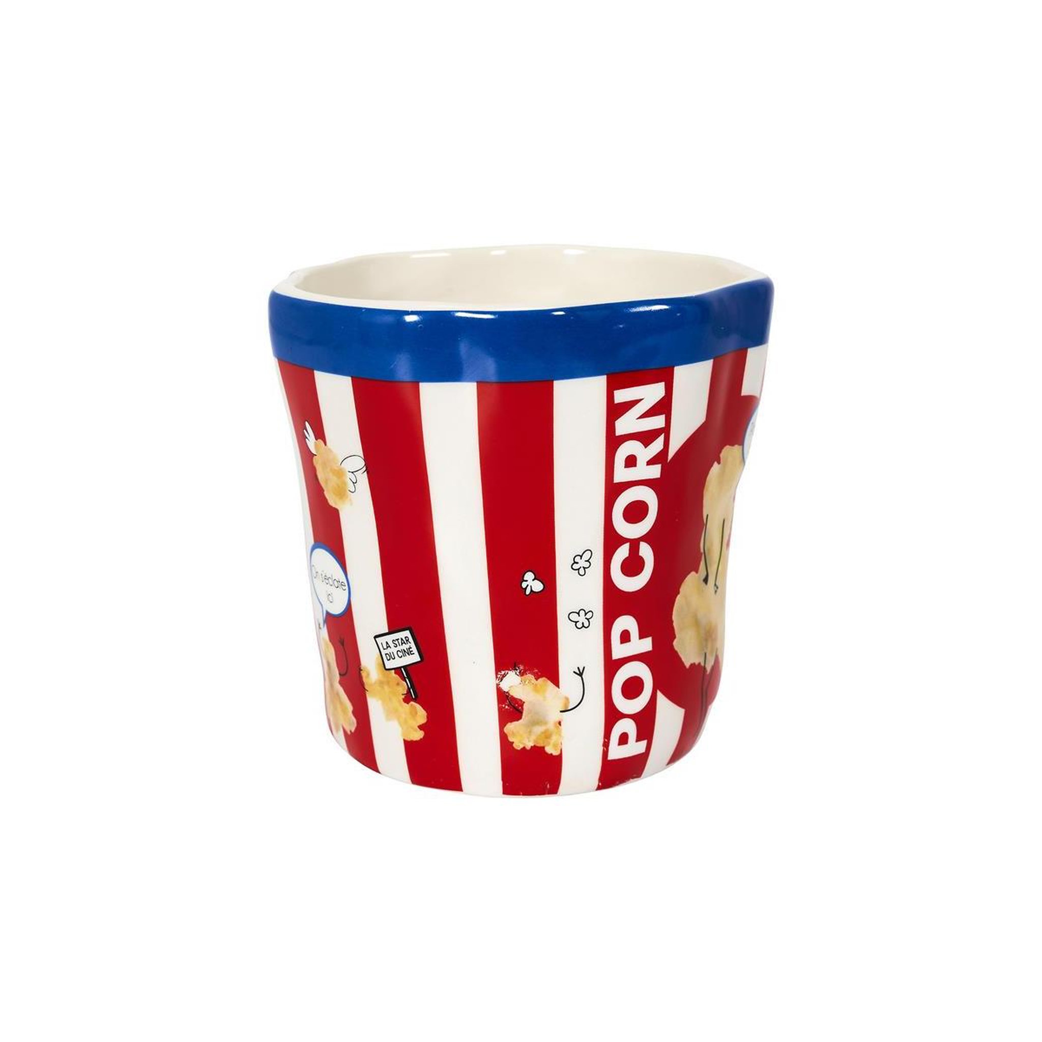 Voir la diapositive 2 : COOK CONCEPT Pot à popcorn en céramique  ludique  13cm multicolore